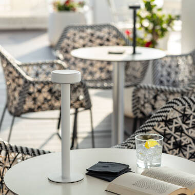 Imagen de Lámpara de Mesa LED Portátil con Batería USB Recargable Metal Bunza 