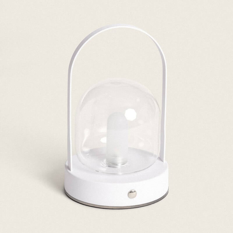 Imagen de Lámpara de Mesa LED Portátil con Batería USB Recargable Metal y Cristal Olena