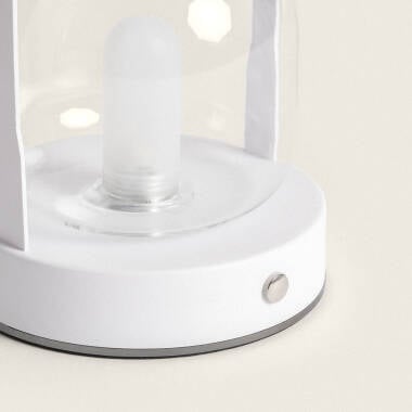 Imagen de Lámpara de Mesa LED Portátil con Batería USB Recargable Metal y Cristal Olena