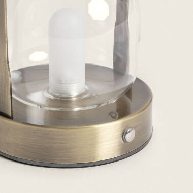 Imagen de Lámpara de Mesa LED Portátil con Batería USB Recargable Metal y Cristal Olena