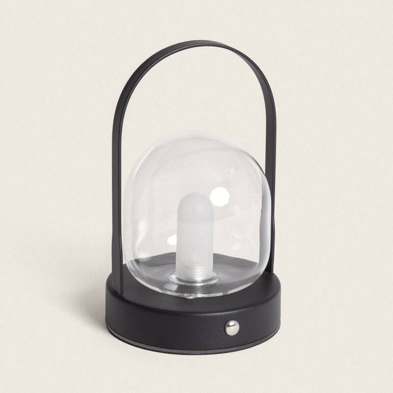 Imagen de Lámpara de Mesa LED Portátil con Batería USB Recargable Metal y Cristal Olena