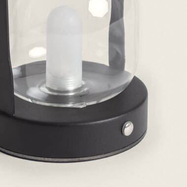 Imagen de Lámpara de Mesa LED Portátil con Batería USB Recargable Metal y Cristal Olena