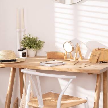 Imagen de Lámpara de Mesa de Metal y Madera Galicy