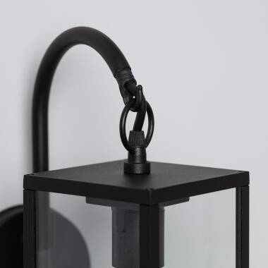 Imagen de Lámpara de Pared Exterior de Aluminio y Cristal Brazo Superior Atrium Negro