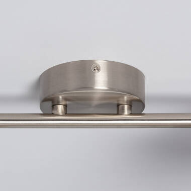 Imagem de Candeeiro de Teto Orientável Alumínio 2 Focos Prata Emer