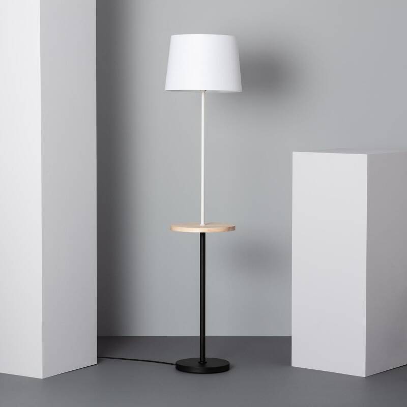 Imagen de Lámpara de Pie de Madera y Metal Mireia