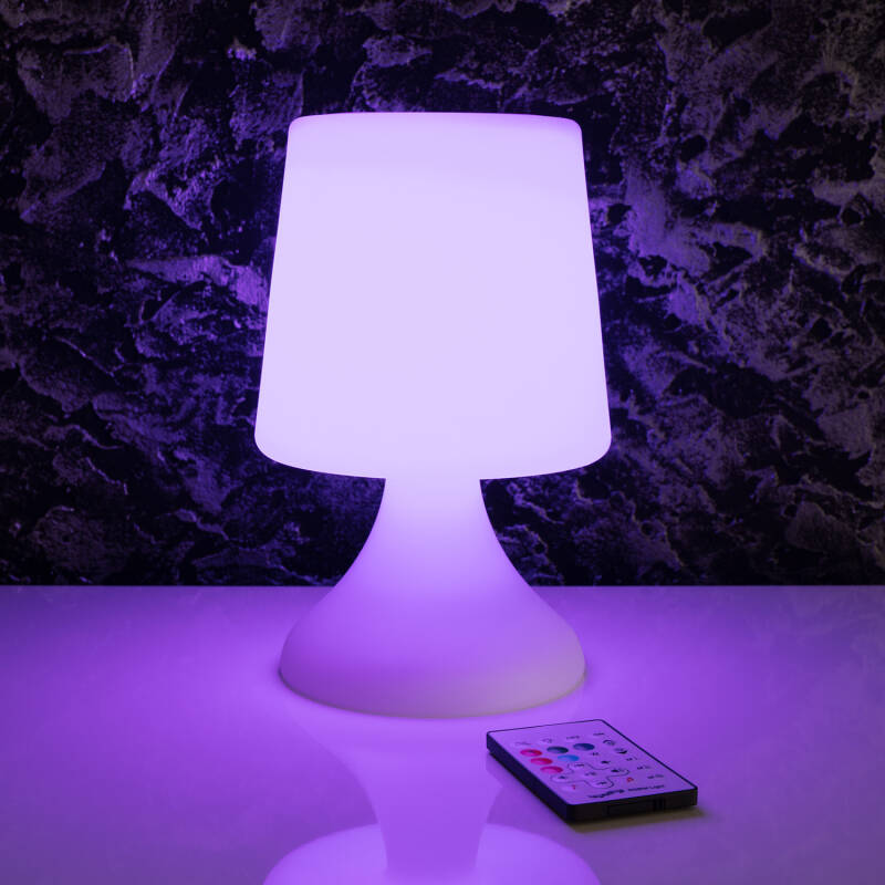 Imagen de Lámpara de Mesa Exterior LED RGBW Portátil con Altavoz Bluetooth y Batería USB Recargable Uyoga