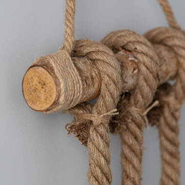 Imagem de Grinalda LED Suspensa Corda e Madeira Kamba 3 Focos