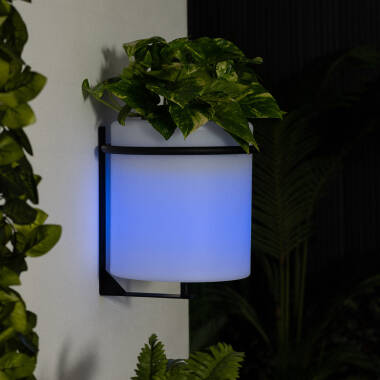 Imagen de Lámpara de Pared Exterior LED Macetero 22cm RGBW Recargable IP65