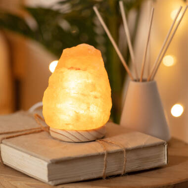 Produto de Candeeiro de Mesa LED Sal Mineral com Conexão USB 