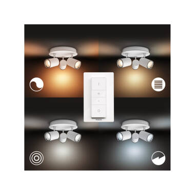 Produto de Candeeiro de Teto White Ambiance 3xGU10 Circular PHILIPS Hue Adore 