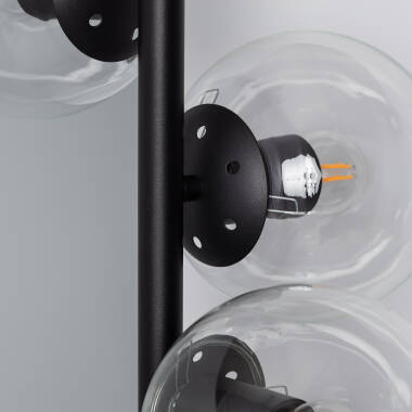 Imagen de Lámpara de Pie Metal y Cristal 5 Focos Otos