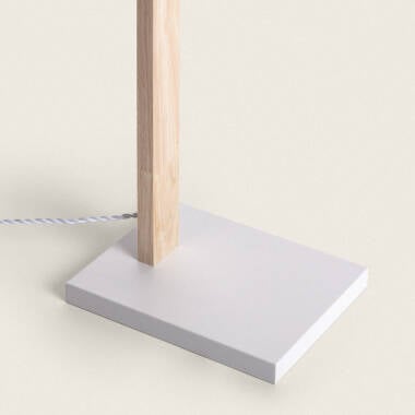 Imagen de Lámpara de Pie Madera y Tela Haakon