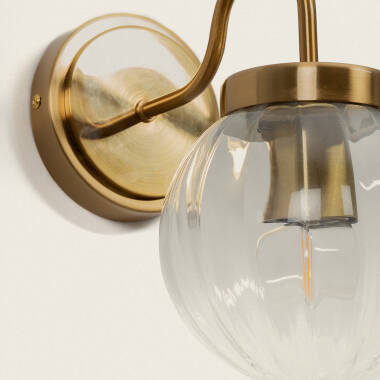 Producto de Lámpara de Pared Exterior Metal y Cristal Driyah