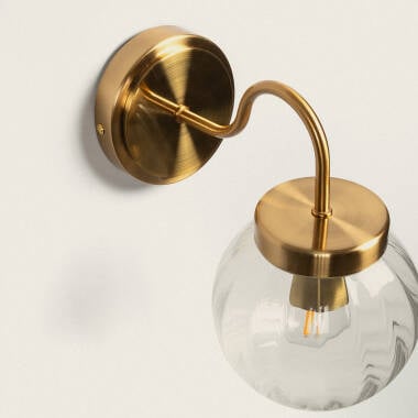 Imagen de Aplique de Pared Exterior Metal y Cristal Driyah