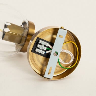 Imagen de Aplique de Pared Exterior Metal y Cristal Driyah