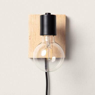 Imagen de Lámpara de Pared Orientable Metal y Madera Moroni