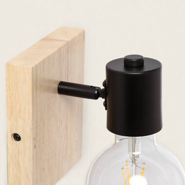 Imagen de Lámpara de Pared Orientable Metal y Madera Moroni