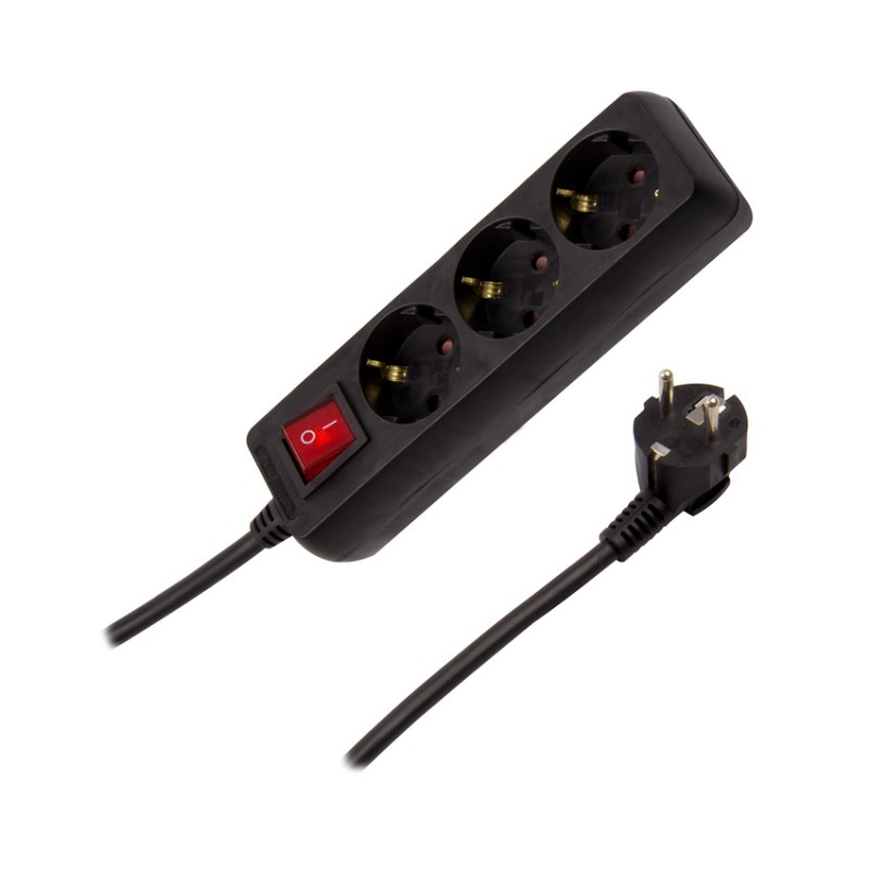 Imagen de Base Múltiple 3 Enchufes Tipo F Schuko 5m