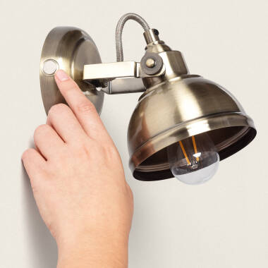 Imagem de Candeeiro de Parede de Latão com Bateria USB Recarregável