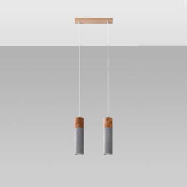 Imagen de Lámpara Colgante Zane 2 Hormigón SOLLUX