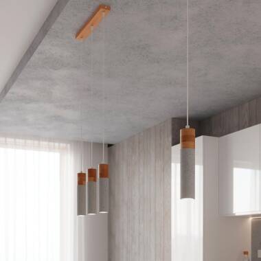 Imagen de Lámpara Colgante Zane 2 Hormigón SOLLUX