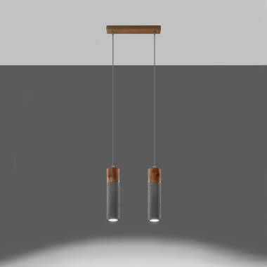 Imagen de Lámpara Colgante Zane 2 Hormigón SOLLUX