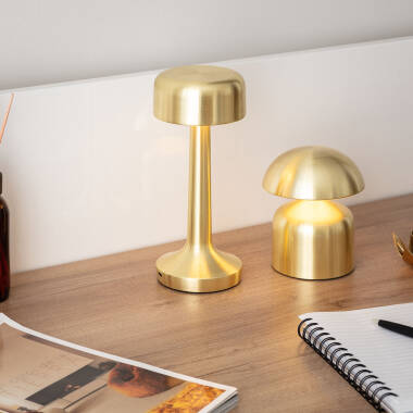 Imagen de Lámpara de Mesa LED Portátil Metal con Batería USB Recargable Ibbie