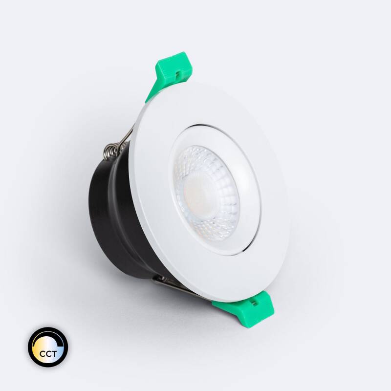Imagem de Downlight LED 8W Circular Regulável IP65 Corte Ø65 mm CCT Selecionável RF90 Design Ajustável