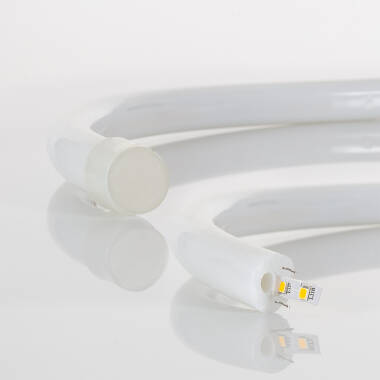 Imagem de Fita LED Neon Regulável 220V Branco Neutro Circular 360 9W/m Corte 100cm IP67 à Medida
