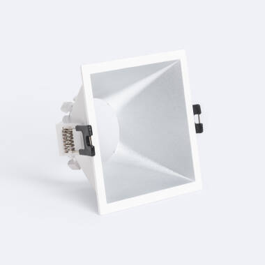 Aro Downlight Quadrado Baixo UGR para Lâmpada LED GU10 Corte 85x85 mm