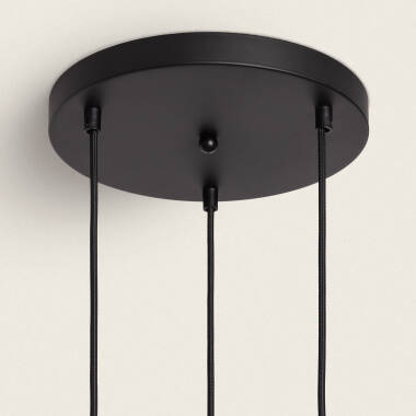 Imagem de Candeeiro Suspenso Metal e Vidro Danae 3 Focos