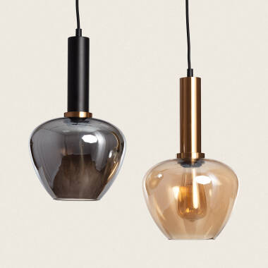 Imagem de Candeeiro Suspenso Metal e Vidro Daira