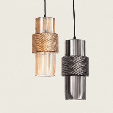 Imagen de Lámpara Colgante Metal y Cristal Berila