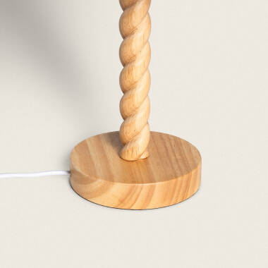 Imagen de Lámpara de Mesa Madera y Tela Moorea