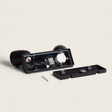 Imagen de Aplique de Pared Exterior LED 12W Aluminio Abel Large Dos Focos