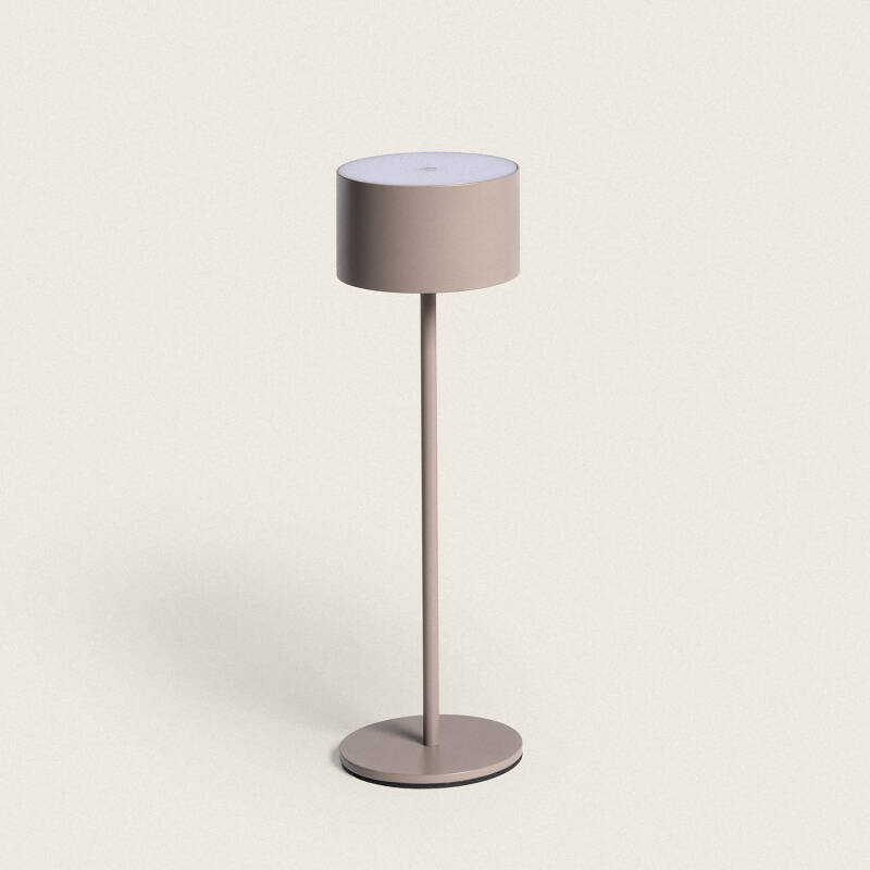 Imagen de Lámpara de Mesa LED Portátil Exterior con Batería USB Recargable Metal Mounka Round