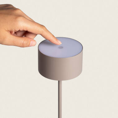 Imagen de Lámpara de Mesa LED Portátil Exterior con Batería USB Recargable Metal Mounka Round