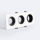 Imagen de Aro Downlight Cuadrado Basculante para tres Bombillas LED GU10 / GU5.3 Corte 75x235 mm
