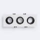 Imagen de Aro Downlight Cuadrado Basculante para tres Bombillas LED GU10 / GU5.3 Corte 75x235 mm