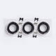 Imagen de Aro Downlight Cuadrado Basculante para tres Bombillas LED GU10 / GU5.3 Corte 75x235 mm