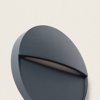 Imagen de Aplique de Pared Exterior LED 3W CCT Seleccionable Aluminio Superficie Circular Jade