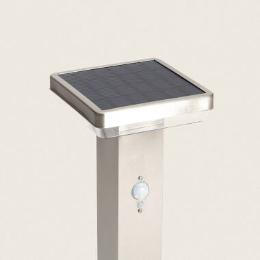Imagem de Baliza de Pé Exterior Solar LED 5W 50cm Alumínio com Sensor de Movimento Barton Square