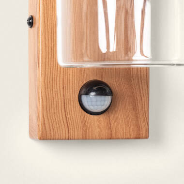 Imagen de Aplique de Pared Exterior Acero Inoxidable y Cristal con Detector de Movimiento Isoba