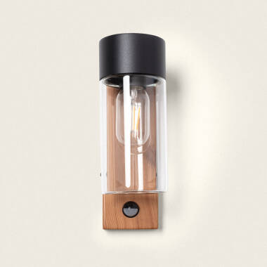 Imagen de Aplique de Pared Exterior Acero Inoxidable y Cristal con Detector de Movimiento Isoba