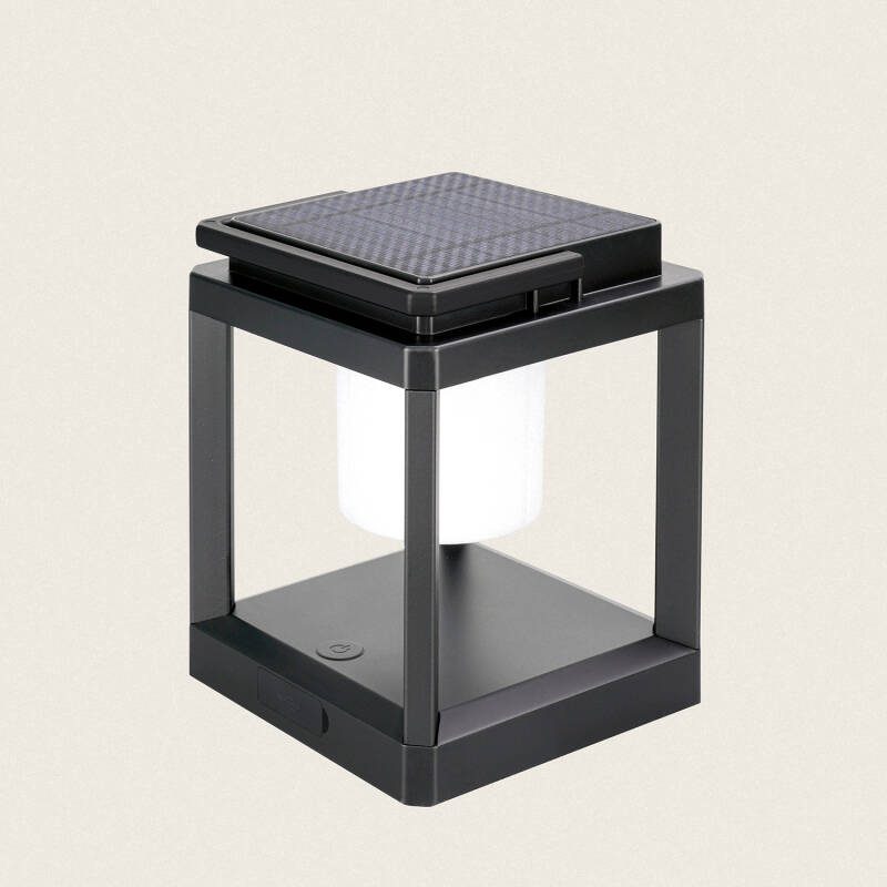Imagen de Lámpara de Mesa Solar LED Portátil Aluminio Perlico