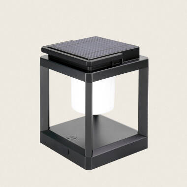 Lámpara de Mesa Solar LED Portátil Aluminio Perlico