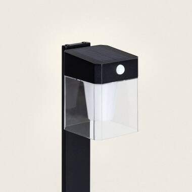 Imagem de Baliza de Pé Exterior Solar LED 1,5W 46cm Alumínio com Sensor de Movimento Efren Square