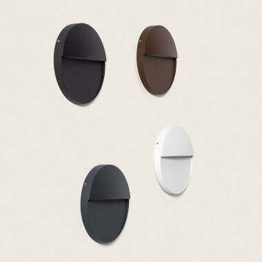 Imagen de Aplique de Pared Exterior LED 6.5W CCT Seleccionable Aluminio Superficie Circular Jade