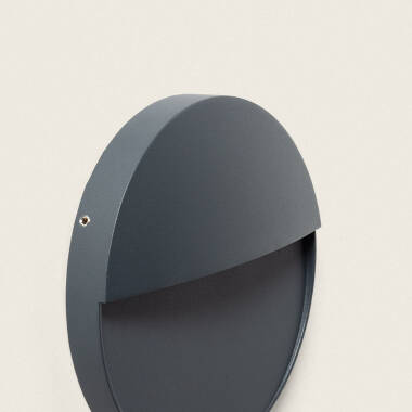 Imagen de Aplique de Pared Exterior LED 6.5W CCT Seleccionable Aluminio Superficie Circular Jade